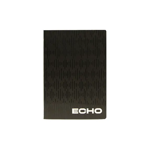 Caderno Agrafado A5 Pautado ECHO Preto 48Fls 1un