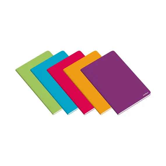 Caderno Agrafado A4 Quadric PP Ambar School Sortido 48Fls 1u