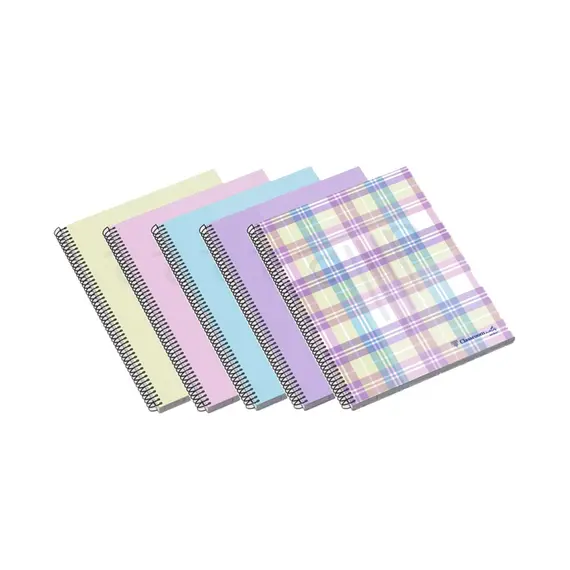 Caderno Espiral A4 Quadriculado Ambar WB Sortido Pastel 1un