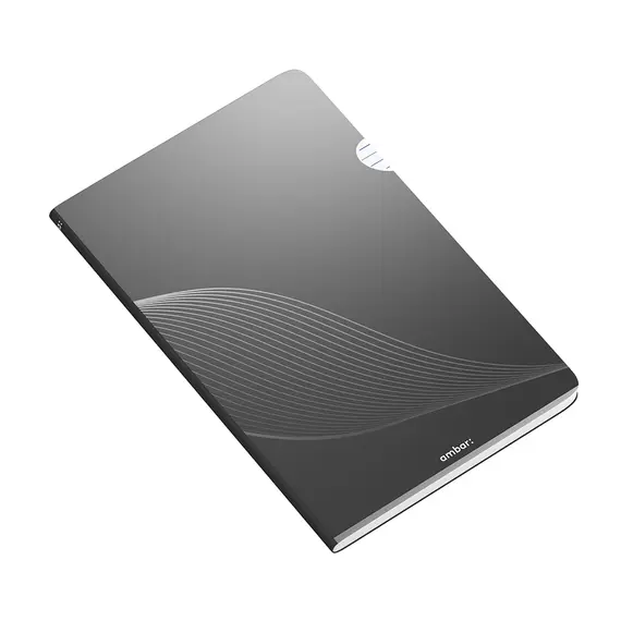 Caderno Agrafado A4 Pautado PP Ambar Preto 48Fls 1un