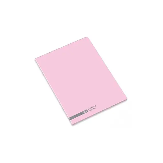 Caderno Agrafado A4 Pautado Ambar School Rosa 48Fls 1un