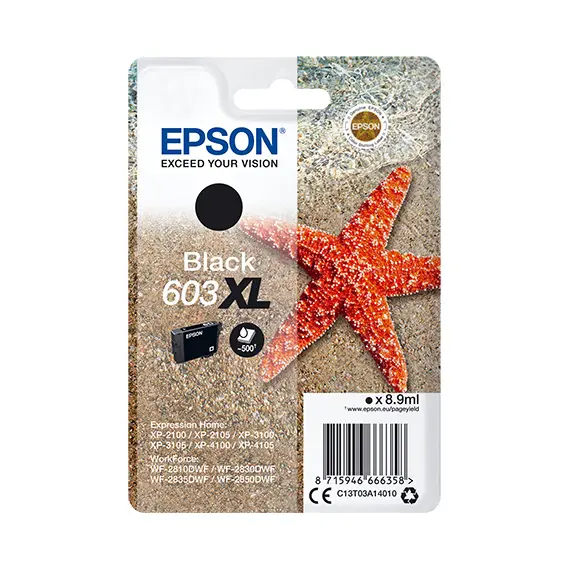 Cartucho EPSON 4LB Singlepack Black 603XL - Tinta de Alta Capacidade para Impressoras Epson | bluepixel.pt