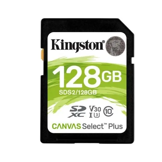 Cartão Kingston 128GB SDXC Canvas Select Plus UHS-I U3 V30 | Loja BluePixel