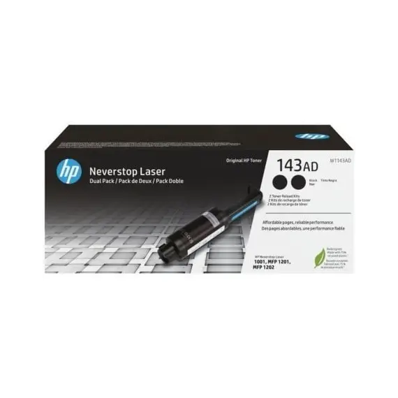 Kit de Recarga de Toner HP 143AD Neverstop 2-Pack | Compatível com Impressoras HP | BluePixel.pt