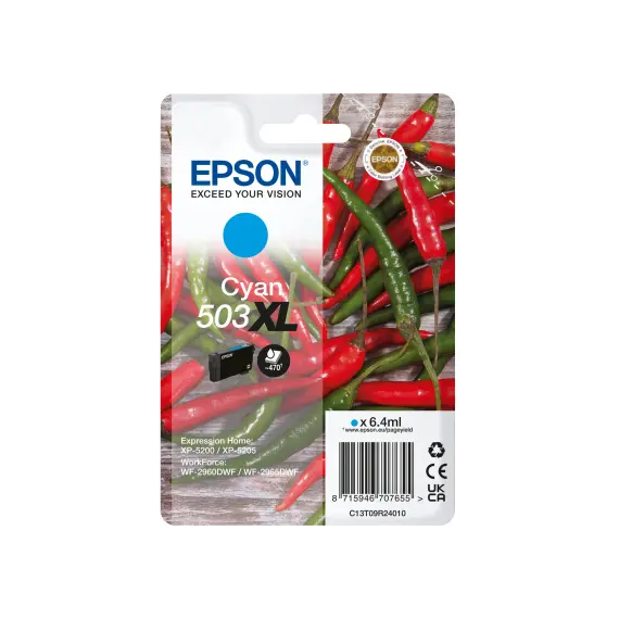 Cartucho EPSON 1LB Singlepack Cyan 503XL Ink - Compatível com impressoras Epson na BluePixel