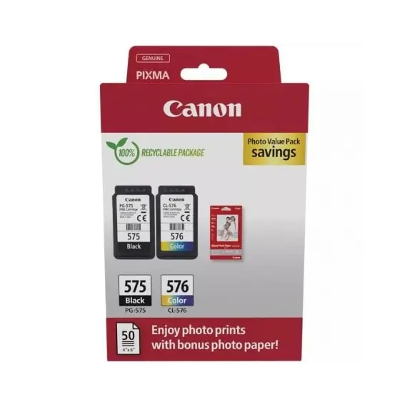 Cartucho de Tinta Canon PG-575/CL-576 - Compatível para Impressoras Canon na bluepixel.pt
