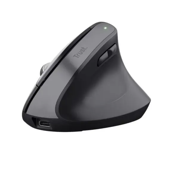 Rato Trust Bayo+ Ergonómico Wireless Preto Eco | Alta Precisão e Conforto - bluepixel.pt