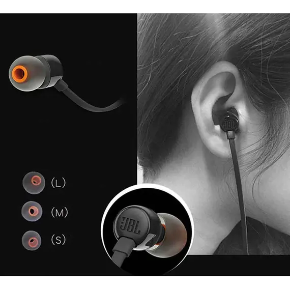 JBL IE T110E EARBUDS BLACK