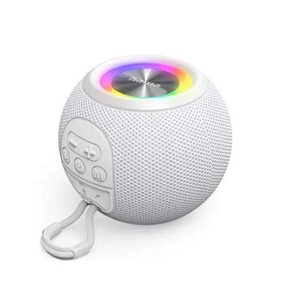 HAMA BALL SHAPE BLUETOOTH SPEAKER - Altavoz Bluetooth com Luz LED 5W Branco | 237