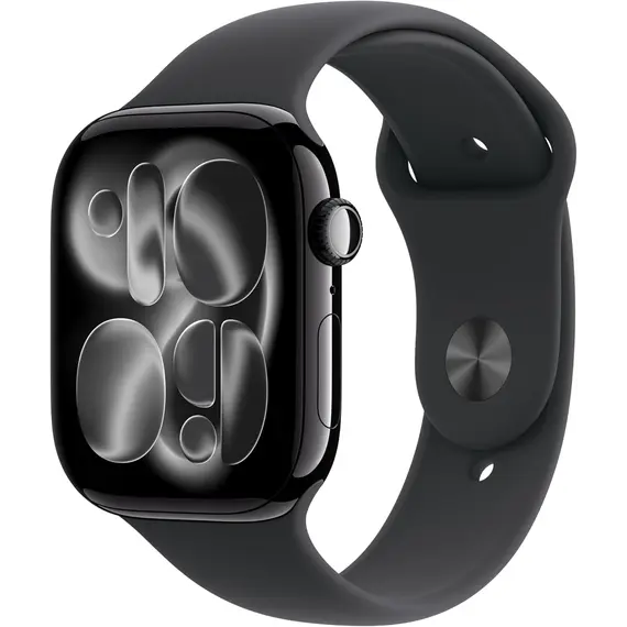 APPLE WATCH SERIES 11 GPS + CELLULAR 46MM JET BLACK ALUMINIUM CASE WITH BLACK SPORT BAND - M/L