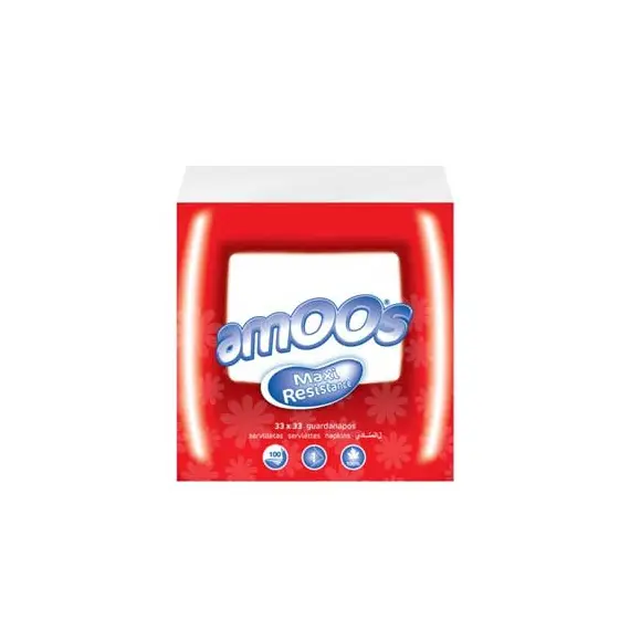 Guardanapos 33x33 1Fl Branco Amoos 100un