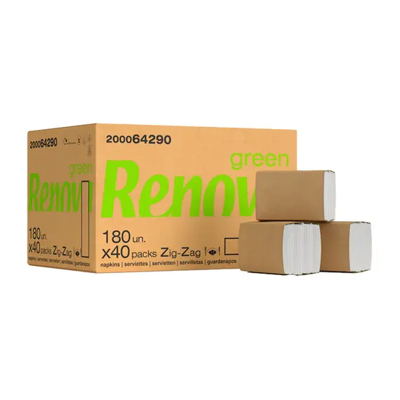 Guardanapos Bar 21,5x16,5 2Fls Renova Zig-Zag 40x180=7200un