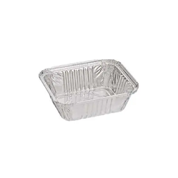 Embalagem Alimentar Alumínio 0500ml Quadrada c/Tampa 100un