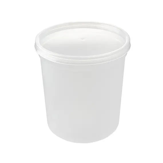 Embalagem Redonda Alimentar 1000ml PP c/Tampa 25un