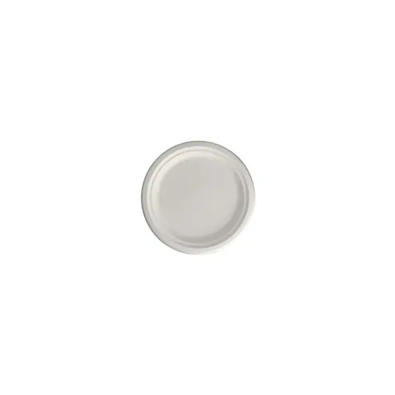 Pratos 15cm Cana de Açucar Cor Natural Redondos 50un
