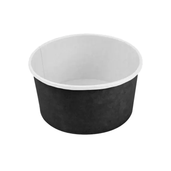 Saladeiras 1000ml Cartão Redondo  Ø150mm Cor Preto 50un
