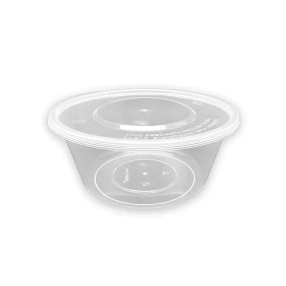 Embalagem Redonda Alimentar 500ml PP c/Tampa 50un