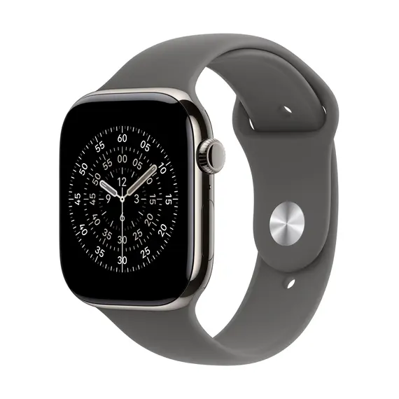 APPLE WATCH SERIES 11 GPS + CELLULAR 42MM NATURAL TITANIUM CASE WITH STONE GREY SPORT BAND - S/M