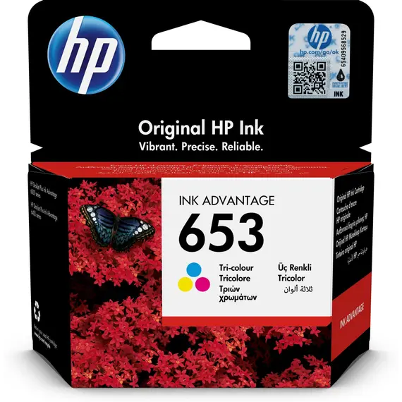 HP 653 Tri-color Original Ink Advantage Cartridge