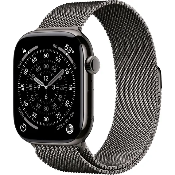 APPLE WATCH SERIES 11 GPS + CELLULAR 46MM SLATE TITANIUM CASE WITH SLATE MILANESE LOOP - S/M