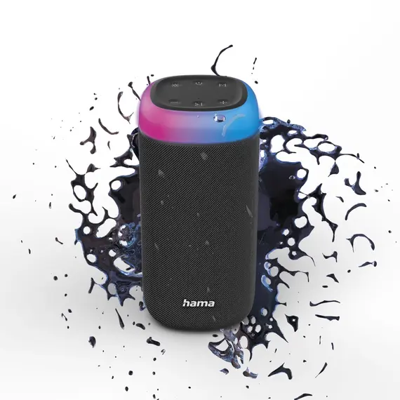 HAMA Shine 2.0 Altifalante Bluetooth à Prova de Água IPX4 com 30W e LED | bluepixel.pt