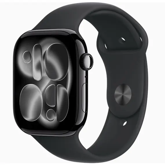 APPLE WATCH SERIES 11 GPS 46MM JET BLACK ALUMINIUM CASE WITH BLACK SPORT BAND - M/L