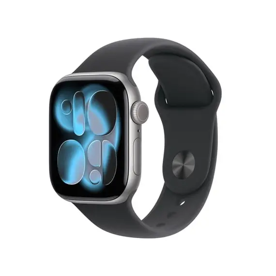 APPLE WATCH SERIES 11 GPS + CELLULAR 42MM SPACE GREY ALUMINIUM CASE WITH BLACK SPORT BAND - M/L