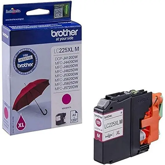 BROTHER LC225XLM ink magenta 1200pages DCPJ4120 MFCJ4420 MFCJ4620 MFCJ5320 MFCJ5620 MFCJ5720