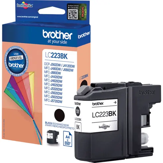 BROTHER LC223BK ink black 550pages DCPJ562 DCPJ4120 MFCJ480 MFCJ880 MFCJ4420 MFCJ4620 MFCJ5320 MFCJ5620 MFCJ5720