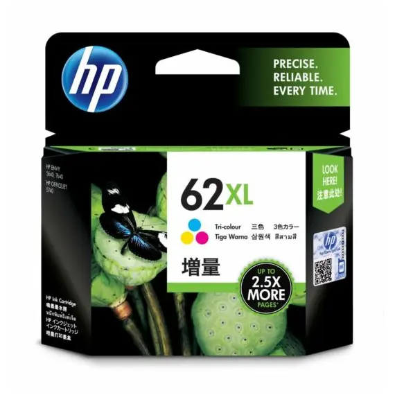 HP 62XL High Yield Tri-Color Original Ink Cartridge