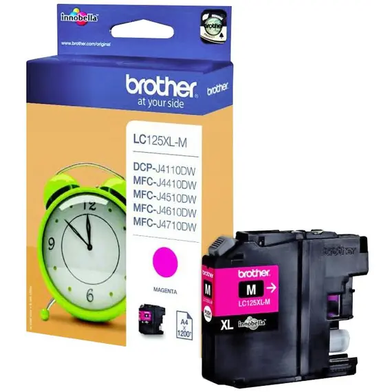 BROTHER LC125XLM magenta ink 1200pages DCPJ4110 MFCJ4410 MFCJ4510 MFCJ4710 MFCJ6520 MFCJ6720 MFCJ6920