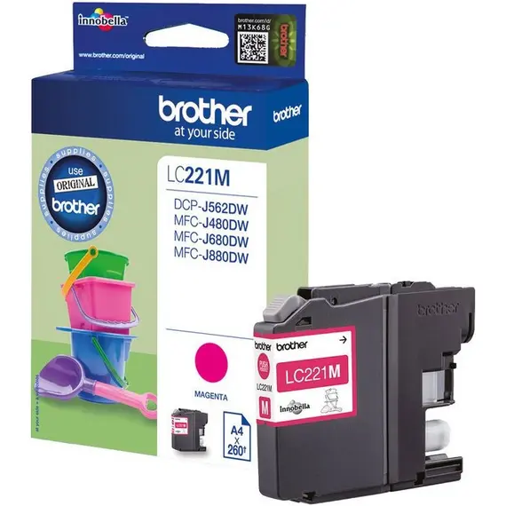 BROTHER LC221M ink magenta 260 pages DCPJ562 MFCJ480 MFCJ880
