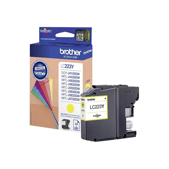 BROTHER LC223Y ink yellow 550pages DCPJ562 DCPJ4120 MFCJ480 MFCJ880 MFCJ4420 MFCJ4620 MFCJ5320 MFCJ5620 MFCJ5720
