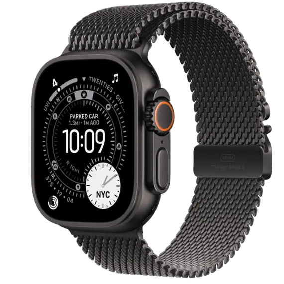 APPLE WATCH ULTRA 3 GPS + CELLULAR 49MM BLACK TITANIUM CASE WITH BLACK TITANIUM MILANESE LOOP - SMALL