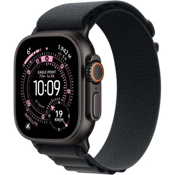 APPLE WATCH ULTRA 3 GPS + CELLULAR 49MM BLACK TITANIUM CASE WITH BLACK ALPINE LOOP - MEDIUM