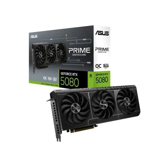 ASUS PRIME RTX 5080 O16G HDMI 3xDP - Placa gráfica de alta performance para gaming e profissionais | bluepixel.pt