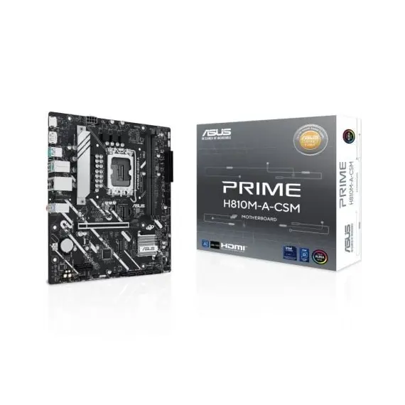 Placa-mãe ASUS H810M-A-CSM LGA1851 micro-ATX | Compatível com Processadores Intel | Loja BluePixel