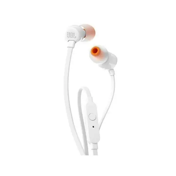 Fones de ouvido JBL IE T110 Earbuds Brancos - Som de Alta Qualidade e Conforto | bluepixel.pt