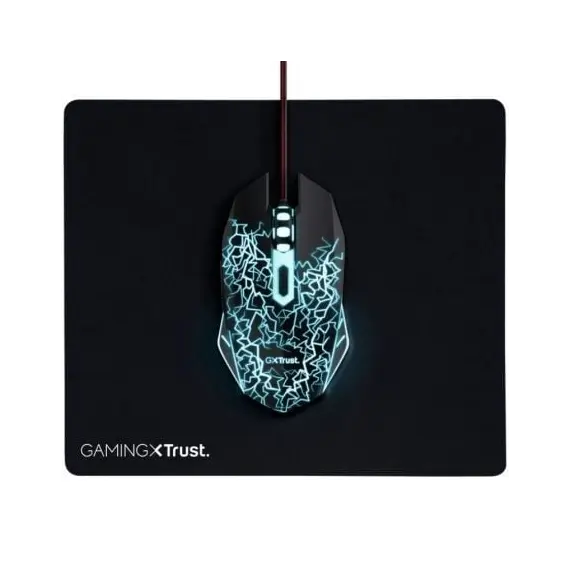Trust Basics Gaming Mouse & Pad - Rato e Tapete de Alta Precisão para Gaming | bluepixel.pt