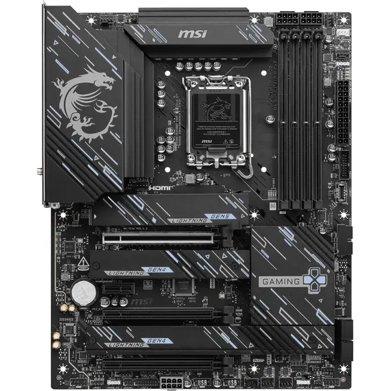 Placa-mãe MSI Z890 GAMING PLUS WIFI LGA1851 com suporte DDR5 e 4 slots M.2 | Loja BluePixel