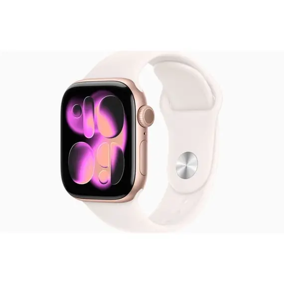 APPLE WATCH SERIES 11 GPS 46MM ROSE GOLD ALUMINIUM CASE WITH LIGHT BLUSH SPORT BAND - S/M