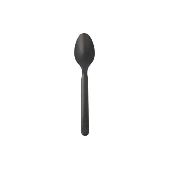 Colheres Sopa C-PLA Reutilizáveis 16cm Preto 100un