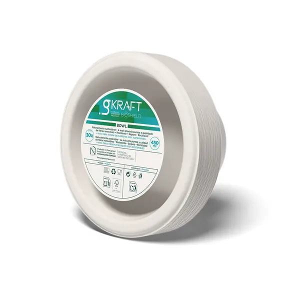 Tigelas 450ml Celulose Branco gKRAFT 30un