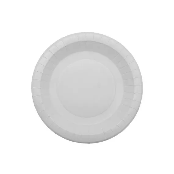 Pratos 18cm Cartão Redondo Branco 50un