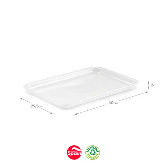 Tabuleiro 40x29,5x2cm Venice Grande Natural