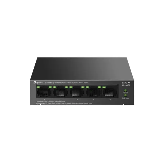 Switch TP-LINK 5-Port Gigabit Desktop com 4-Port PoE+ | Marca 457 | Loja BluePixel
