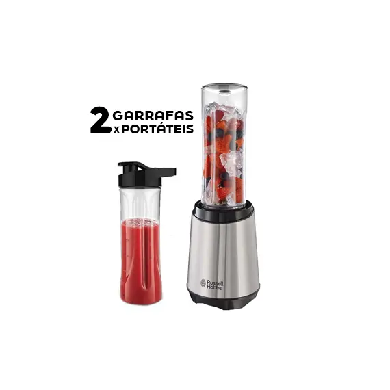Liquidificador RUSSELL HOBBS Mix Go Steel 2 Garrafas 600ml