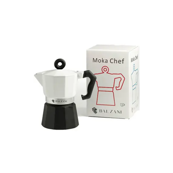 Cafeteira Moka Café Chef BALZANI Branco/Preto