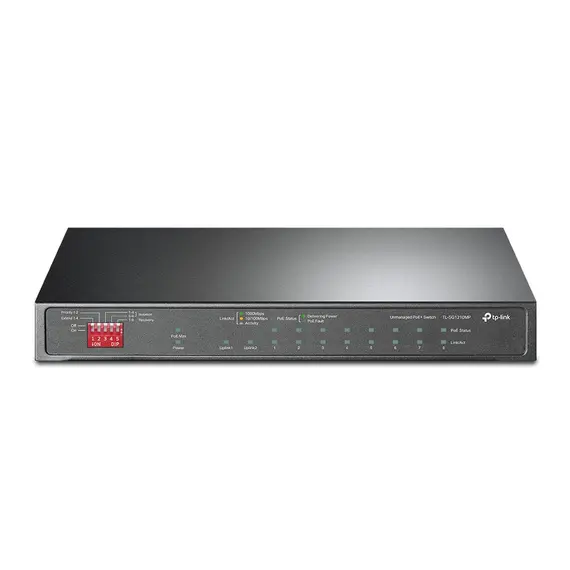 Switch TP-LINK TL-SG1210MP PoE+ 8 Portas Gigabit com SFP e Prioridade - Loja BluePixel