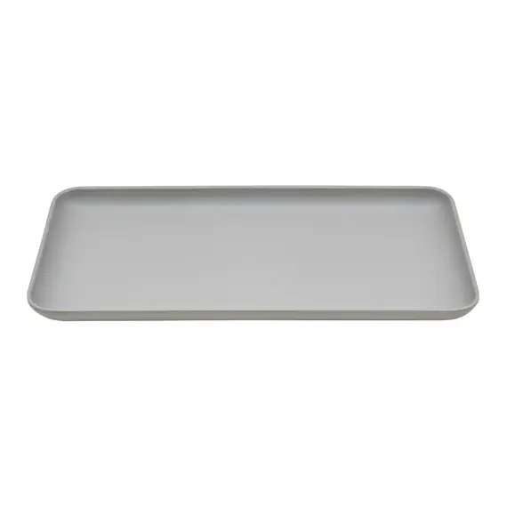 Prato 32.5x17.6x1.6cm Melamina Retangular AQUA GREY 1un